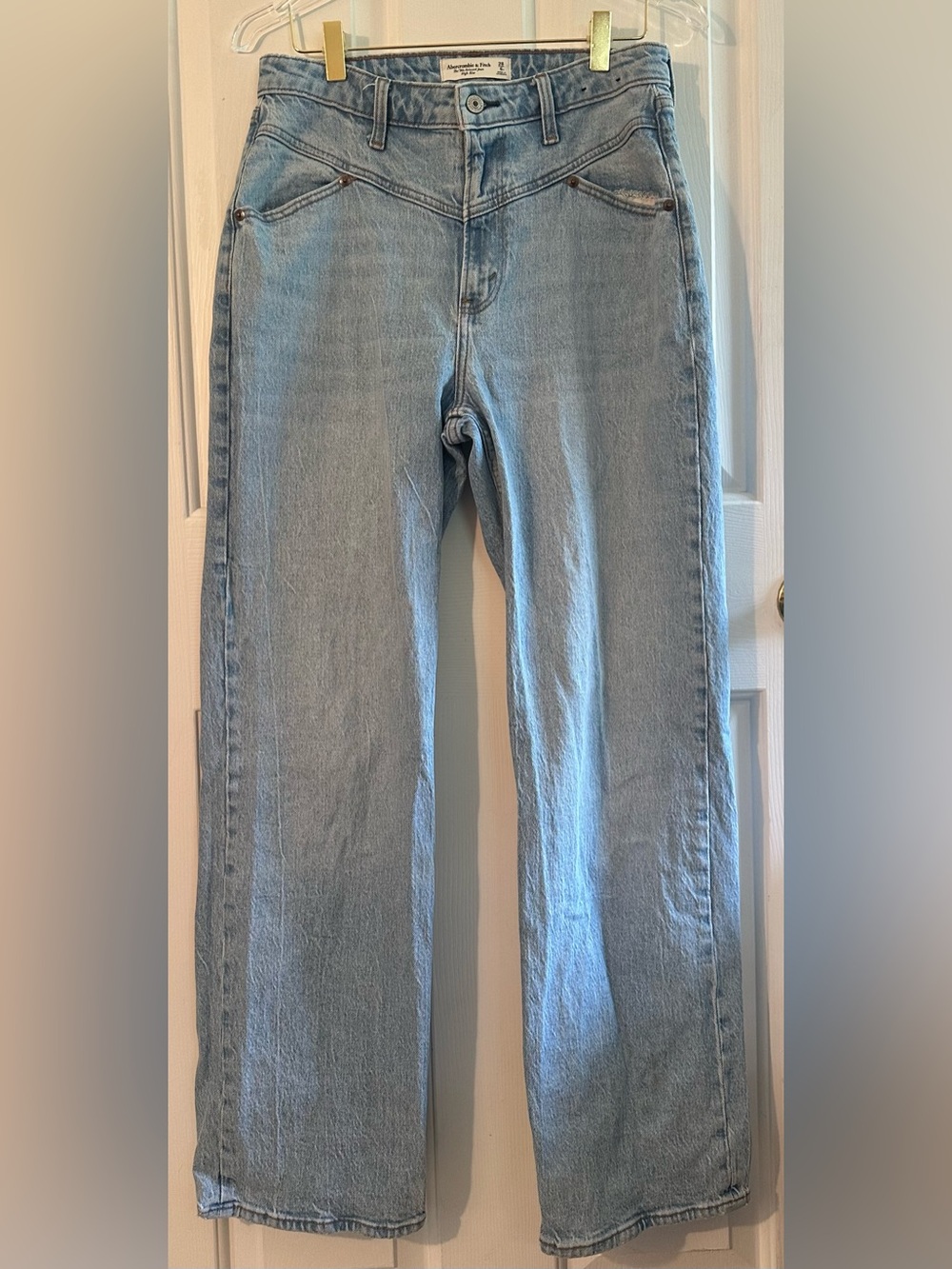 ABERCROMBIE & FITCH 28 CURVE LOVE 90s Relaxed Jean High Rise Wide Leg Western